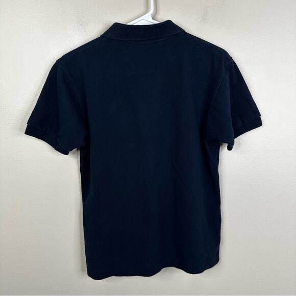 Commes De Garcons PLAY Heart Logo Patch Polo Shirt Womens Small Navy Blue Cotton - Picture 6 of 7